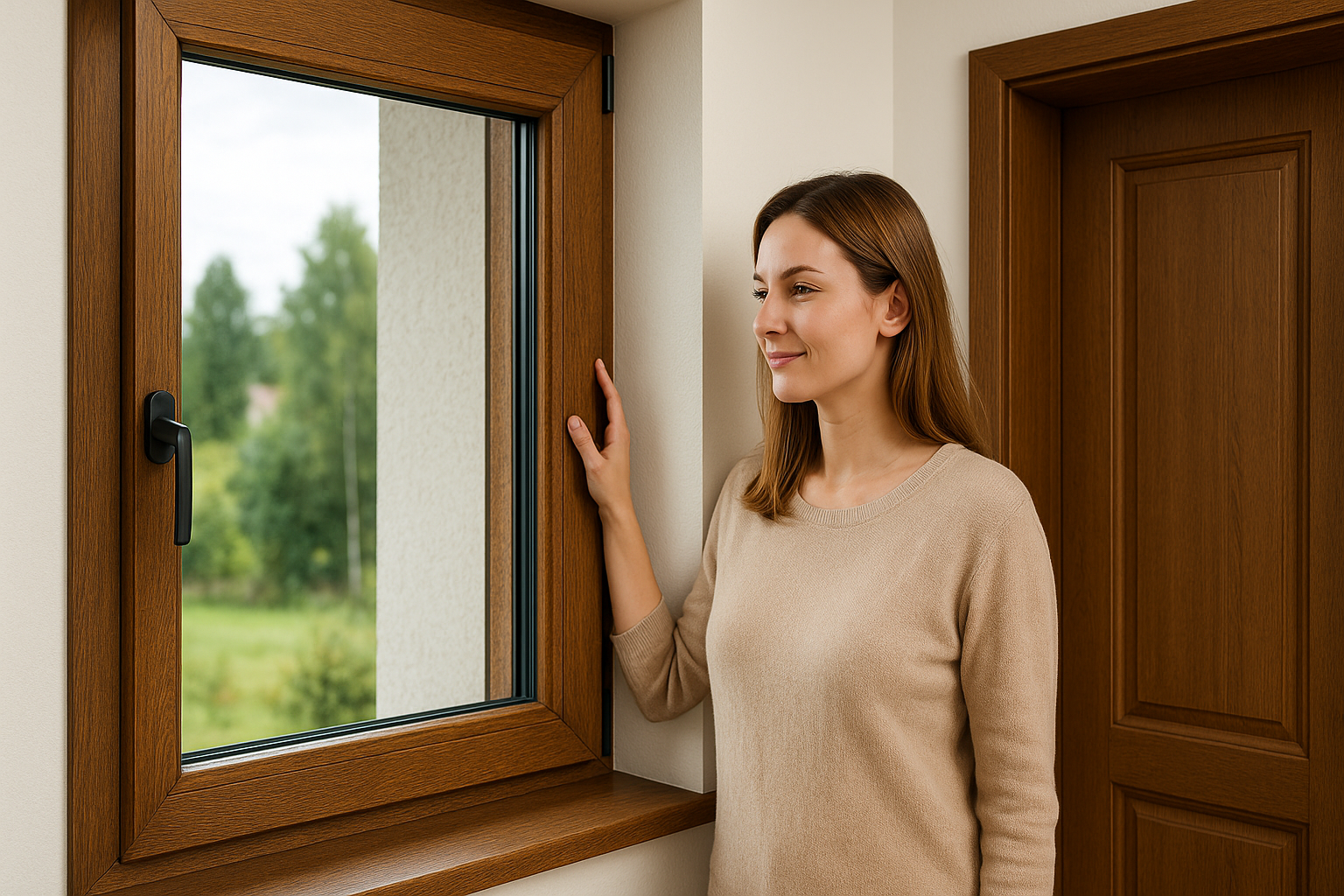 PVC-Fenster und -Terrassentüren in Holzfarben - Langlebigkeit und Ästhetik in ei