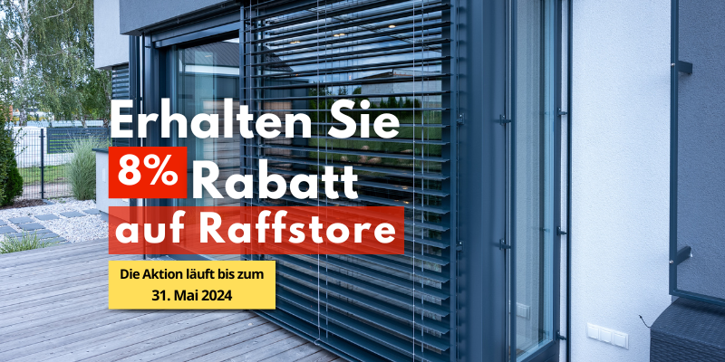 Rabatt auf Raffstore