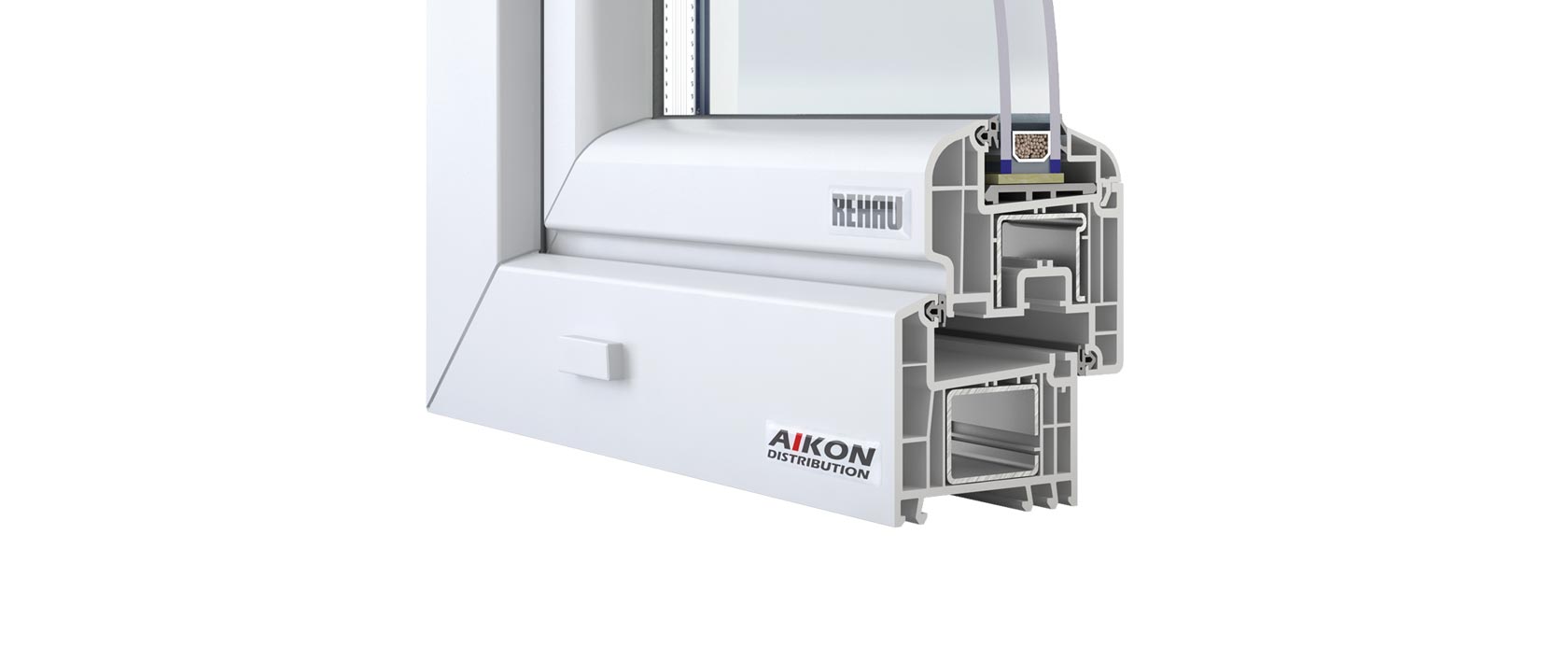 Rehau Brillant Design 70 mm Fensterprofil AIKON Distribution Aikon Distribution der