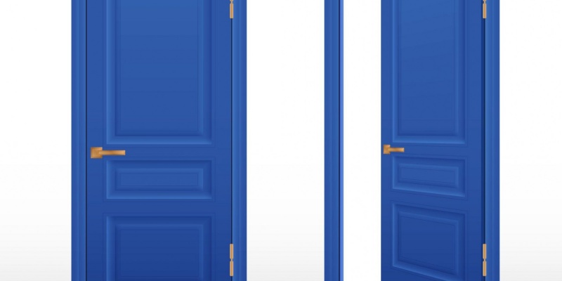 Blaue Haustür